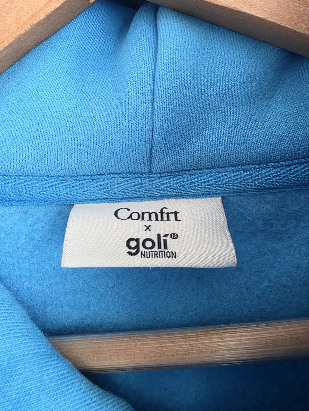 Comfrt x Goli Nutrition Collab Bright Blue Hoodie Unisex Sz XL - Picture 3 of 10